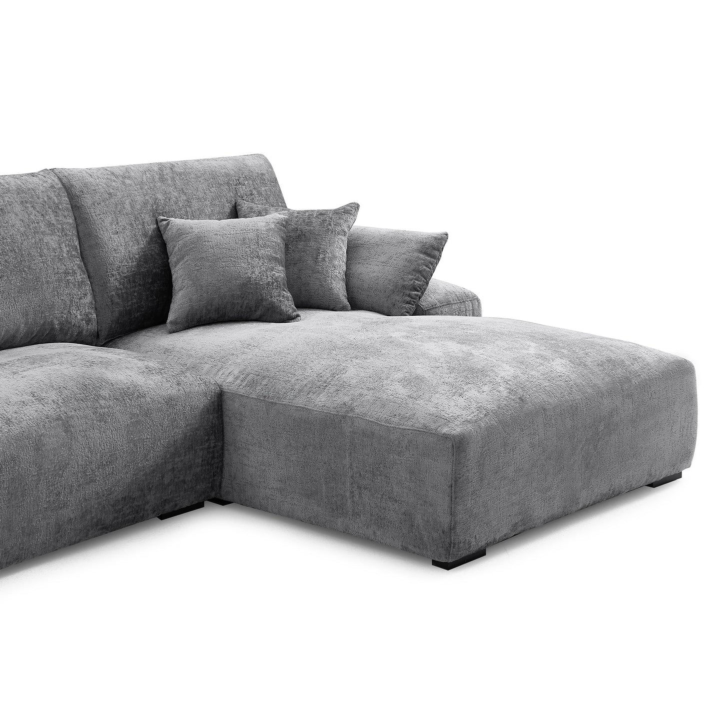The Empress Camel Sectional-Gray
