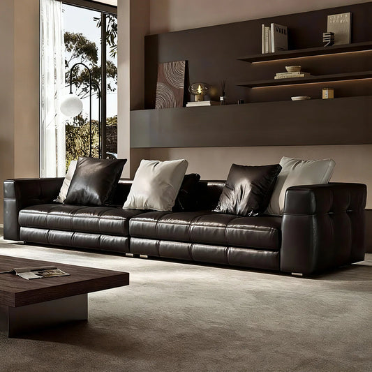 Blazer Black Leather Sofa