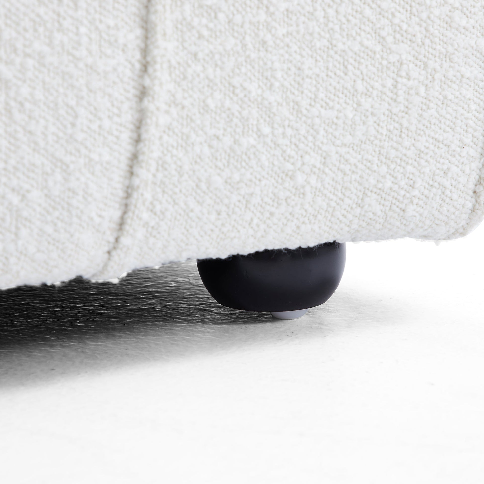 Nordic Modern Gray Sofa with Ottoman-White