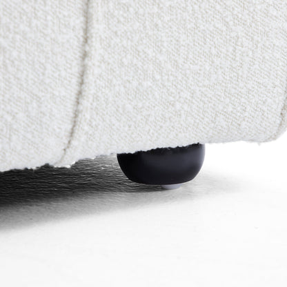 Nordic Modern Gray Sofa with Ottoman-White