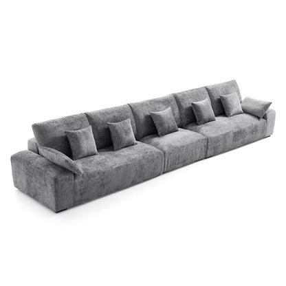 The Empress Yellow Sofa Set-Gray-175.6"