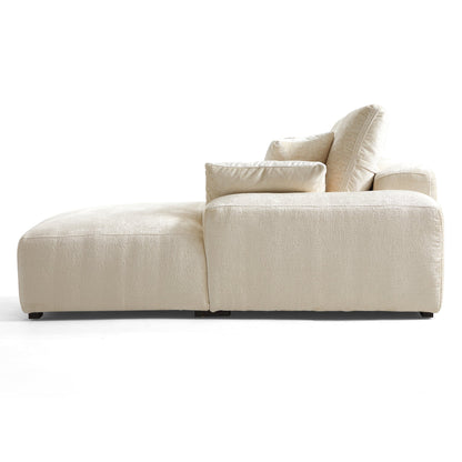 The Empress Gray U Shaped Sectional Sofa-Beige