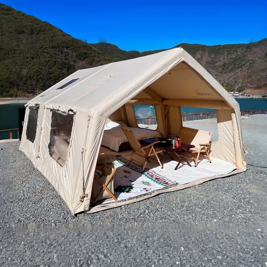 Familia AirTent 17.2 Beige Inflatable Tent House for Camping (2-10 Person)