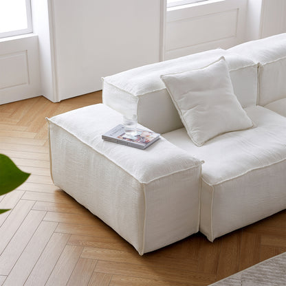 Freedom Modular Gray Double Sided Sectional Sofa-White
