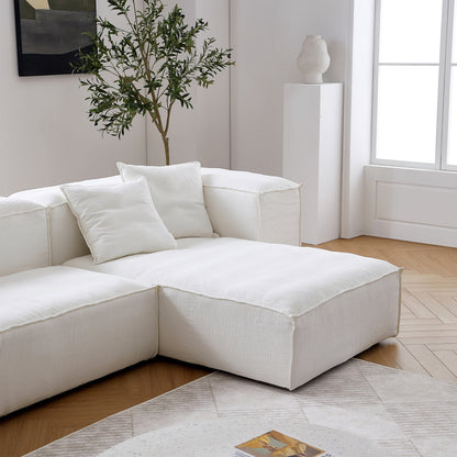Freedom Modular Khaki Sectional Sofa-White