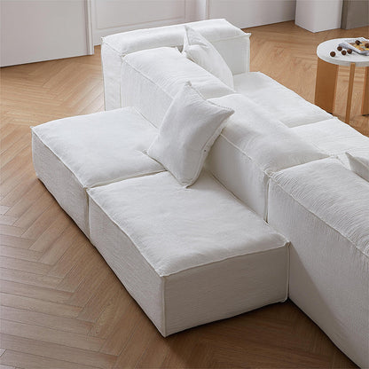 Freedom Modular White Double Sided Sectional Sofa-White