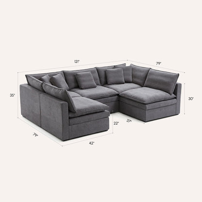 Burger Modular U-Sectional