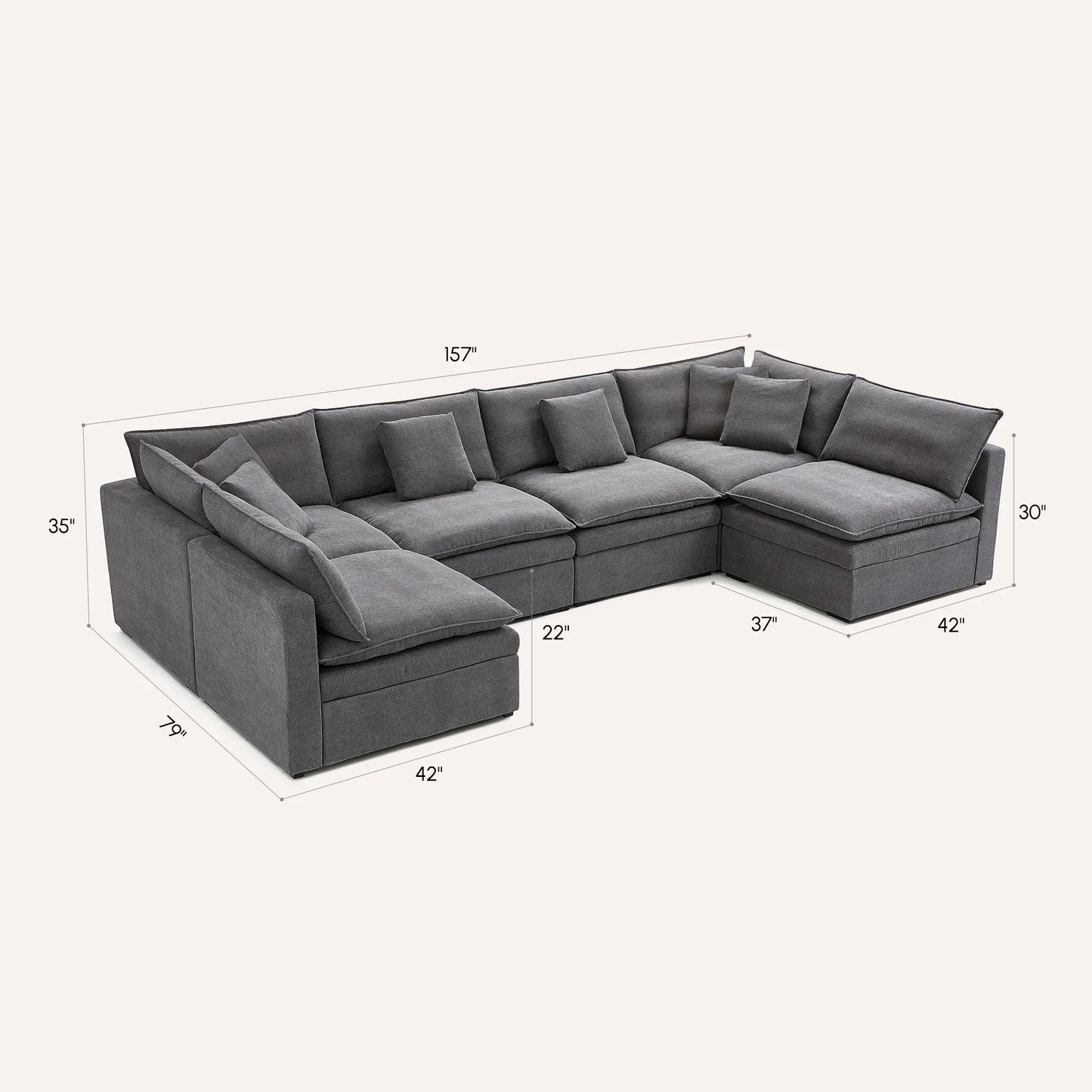 Burger Modular U-Sectional