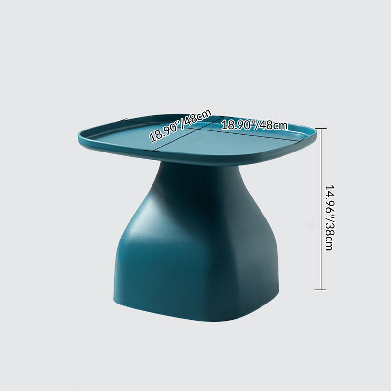 Modern Minimalist Square PP Coffee Table 1-Tier For Living Room