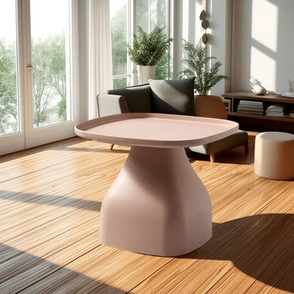 Modern Minimalist Square PP Coffee Table 1-Tier For Living Room