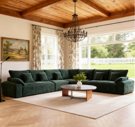 The Empress Green Corner Sectional