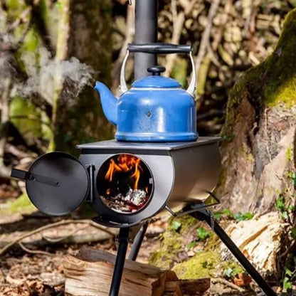 Foldable Tent Wood Stove Camping Stove with Handle Efficient Firewood Cooking Stove