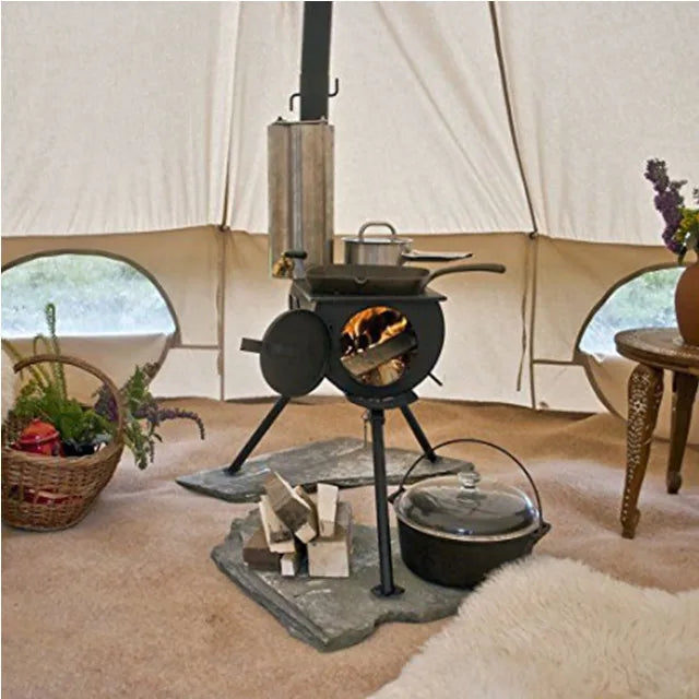 Foldable Tent Wood Stove Camping Stove with Handle Efficient Firewood Cooking Stove