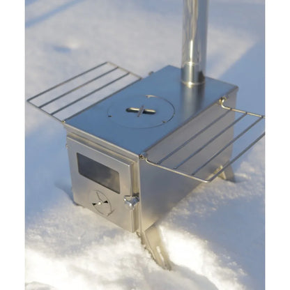 Multifunctional Stainless Steel Camping Wood Stove Hike Travel Tent Stove