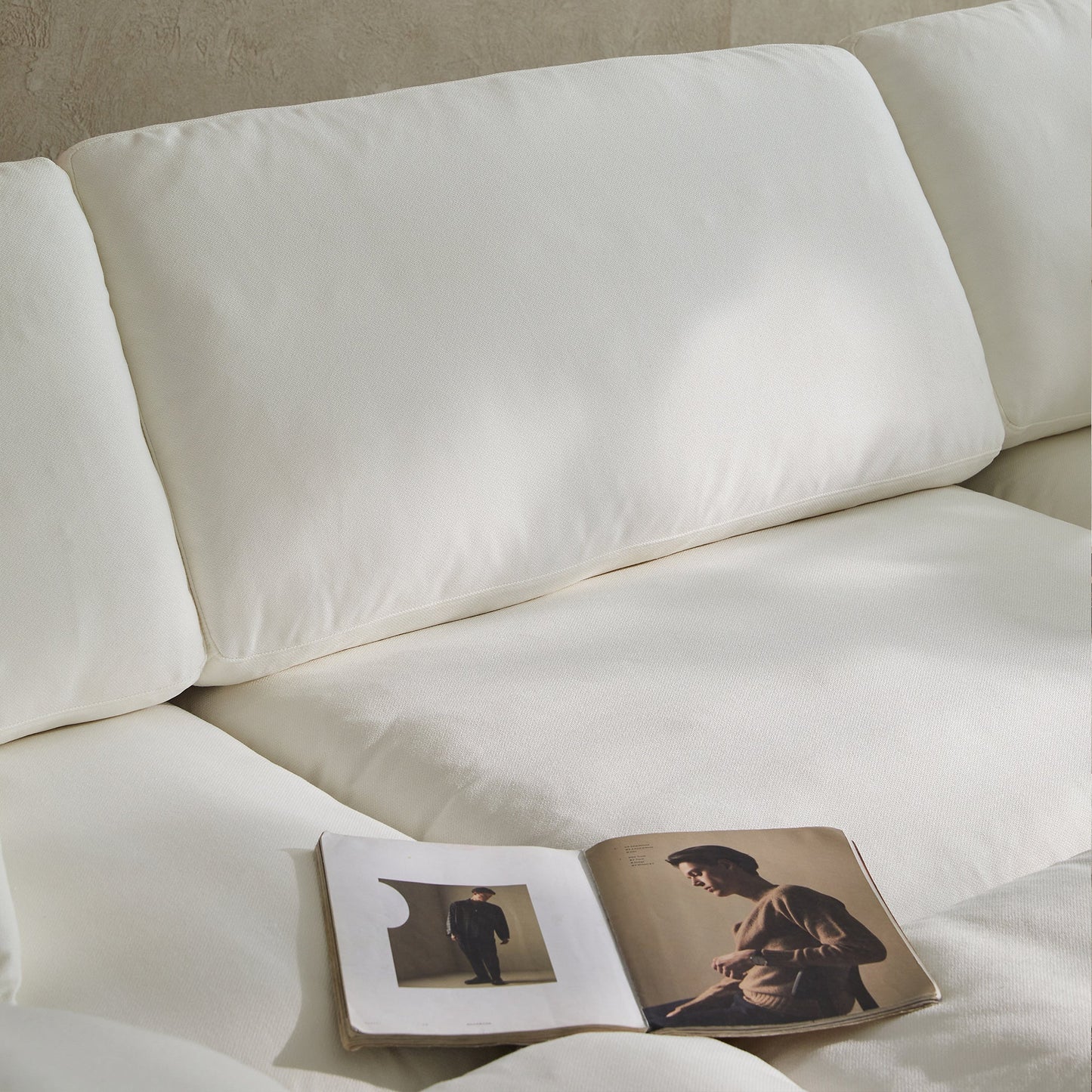 Lunna Modular U-Shaped with Ottoman Sofawhite / 120 inch u-shaped with ottoma