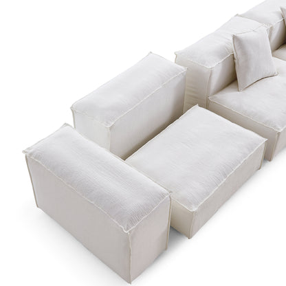 Freedom Modular Khaki Sofa-White