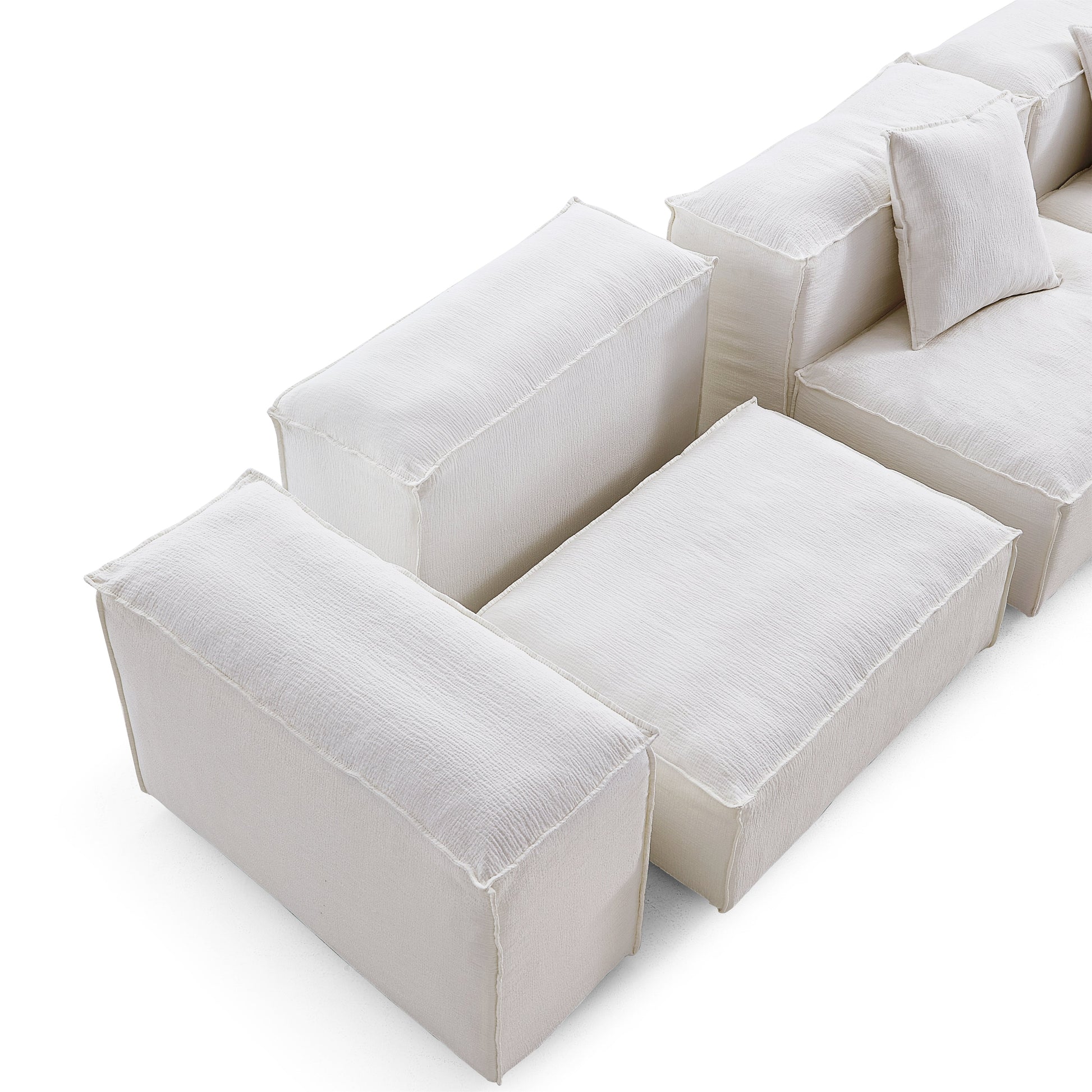 Freedom Modular Gray Sofa-White