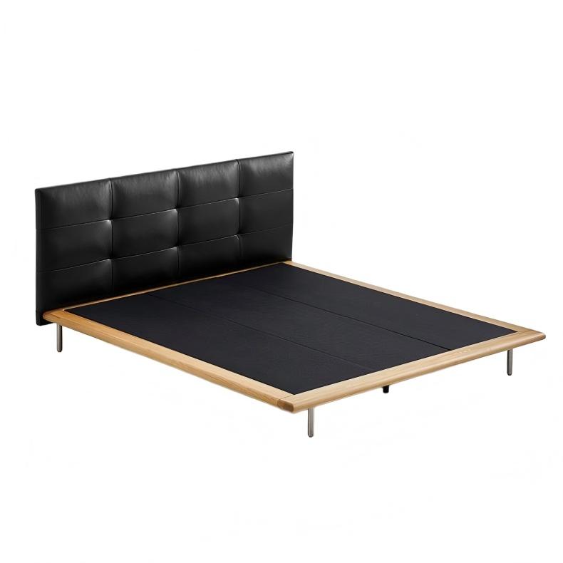 Brownie Crust Leather Bed-Ash