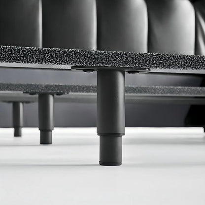 Marshmallow Leather Bed-Black