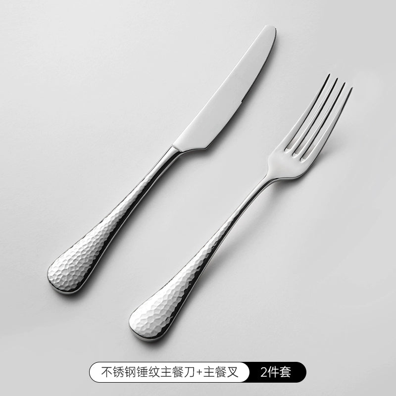 Steak Cutlery Knife, Fork And Spoon Three-Piece Set High-End Light Luxury Steak Table Knife Western Food Knife And Fork Set