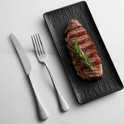 Steak Cutlery Knife, Fork And Spoon Three-Piece Set High-End Light Luxury Steak Table Knife Western Food Knife And Fork Set