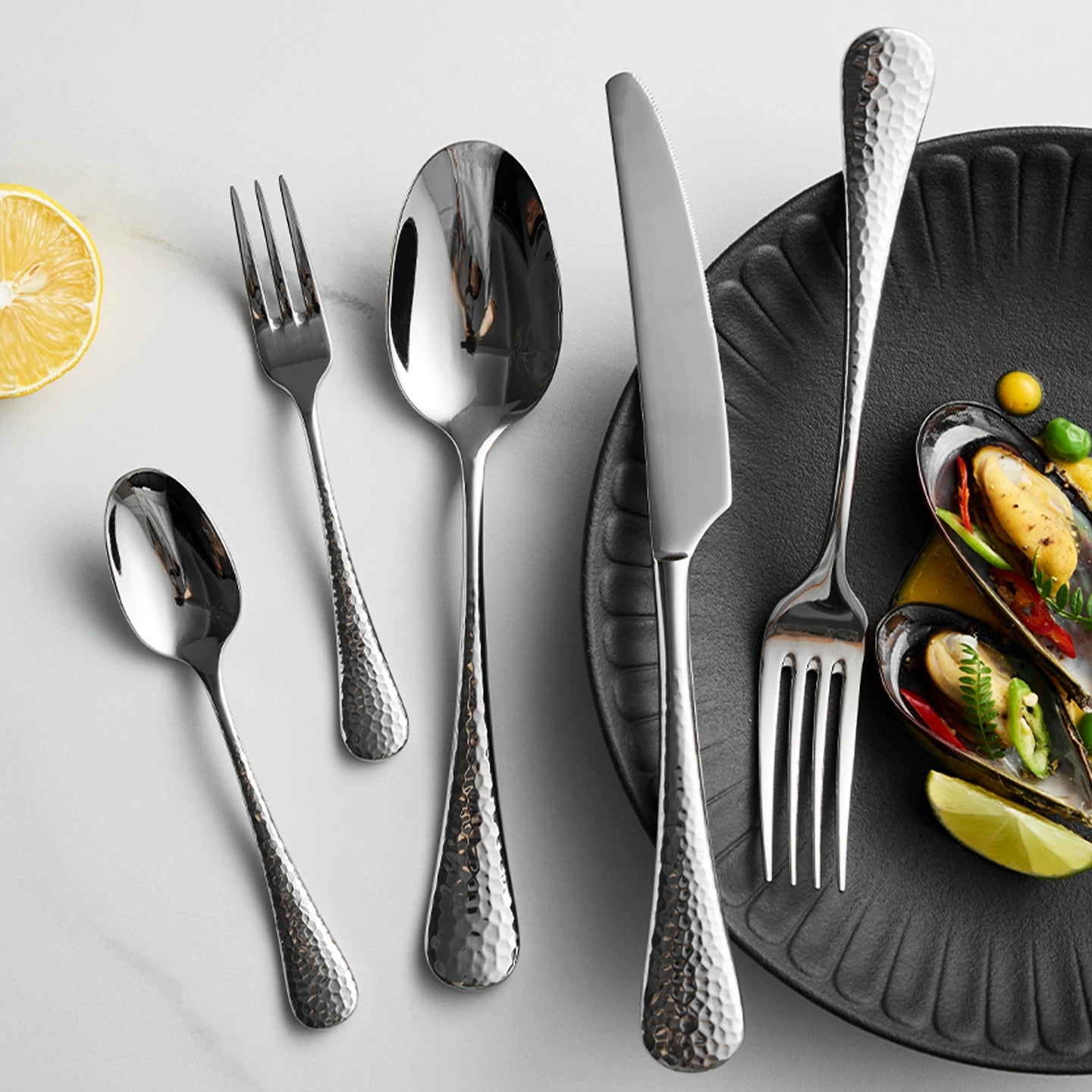 Steak Cutlery Knife, Fork And Spoon Three-Piece Set High-End Light Luxury Steak Table Knife Western Food Knife And Fork Set