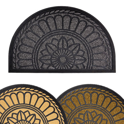 Entrance Door Semi-Circular Rubber Floor Mats Are Wear-Resistant And Easy To Care For Home And Commercial Anti-Slip Rubber Door Mats
