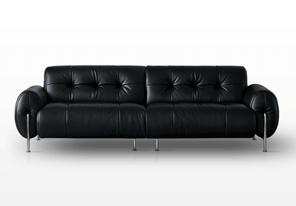 Banning Vintage Leather Sofa-Black