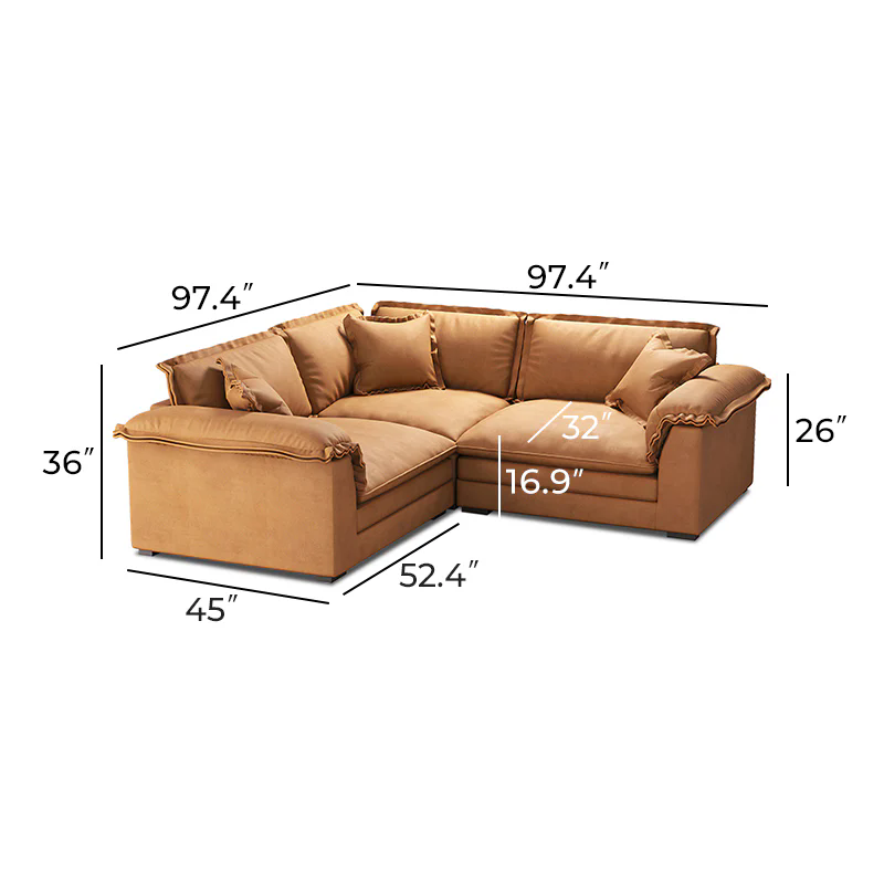 Sandwich Corner Sectional Set / Air Leather