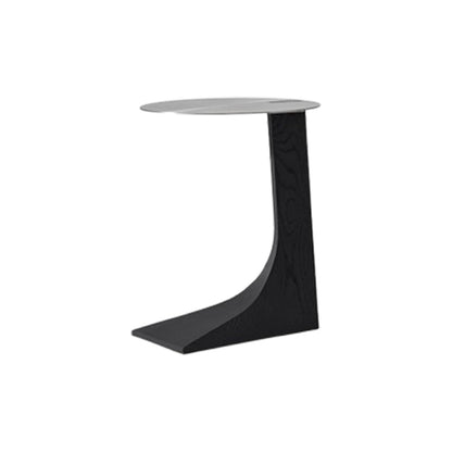 Sea Lion Stainless Steel Round Side Table-Black