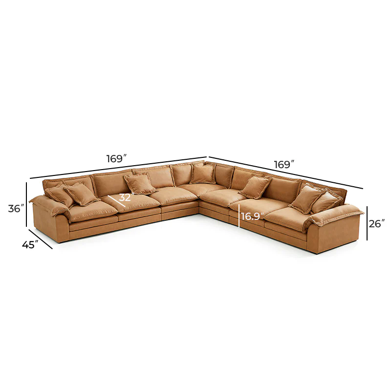 Sandwich Corner Sectional Set / Air Leather
