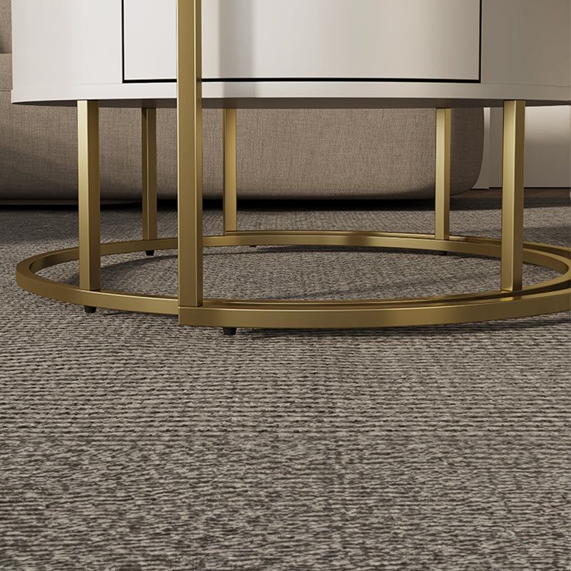 Cassandra Common Nesting Round Coffee Table with Drawers