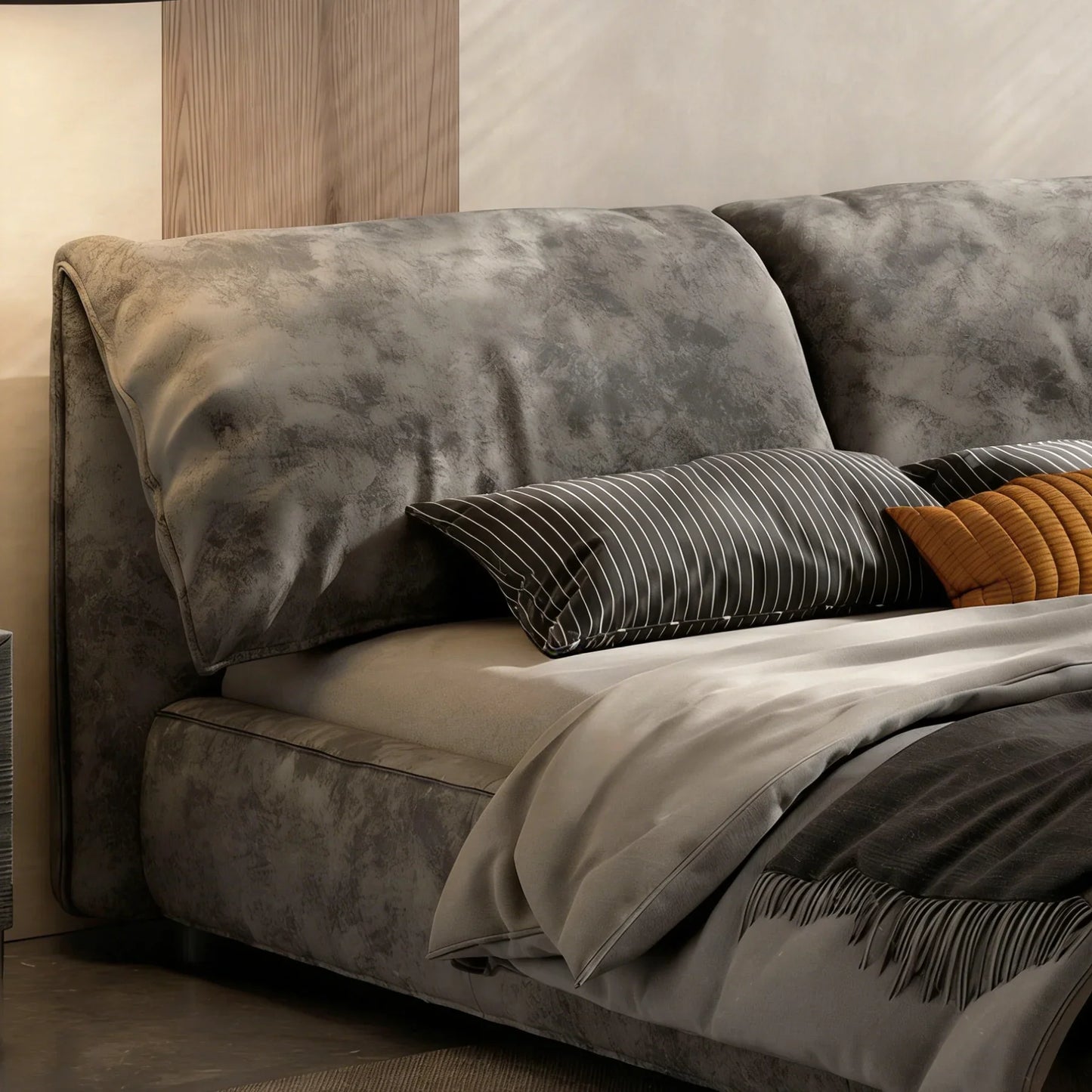 Belo Upholstered Elephant Ear Bed