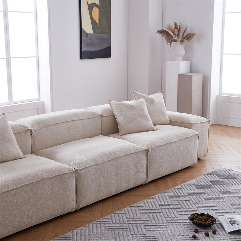 Freedom Modular White Sofa-Khaki