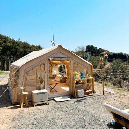 Familia AirTent 17.2 Beige Inflatable Tent House for Camping (2-10 Person)