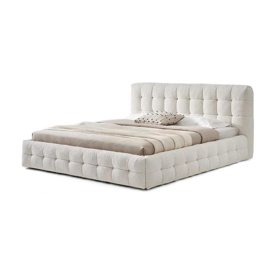 Cream Puff Boucle Bed