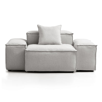 Freedom Modular Khaki Accent Armchair-Gray-Low