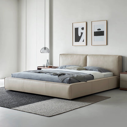 Pudding Leather Bed-Beige