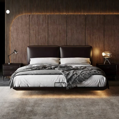 Domus Leather Floating Bed