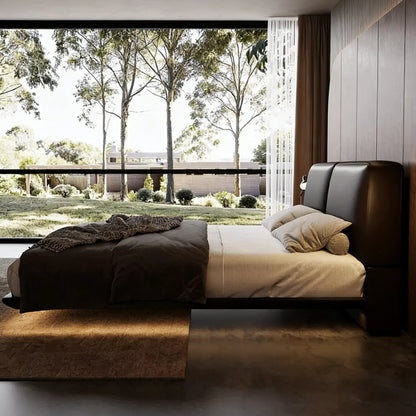Domus Leather Floating Bed
