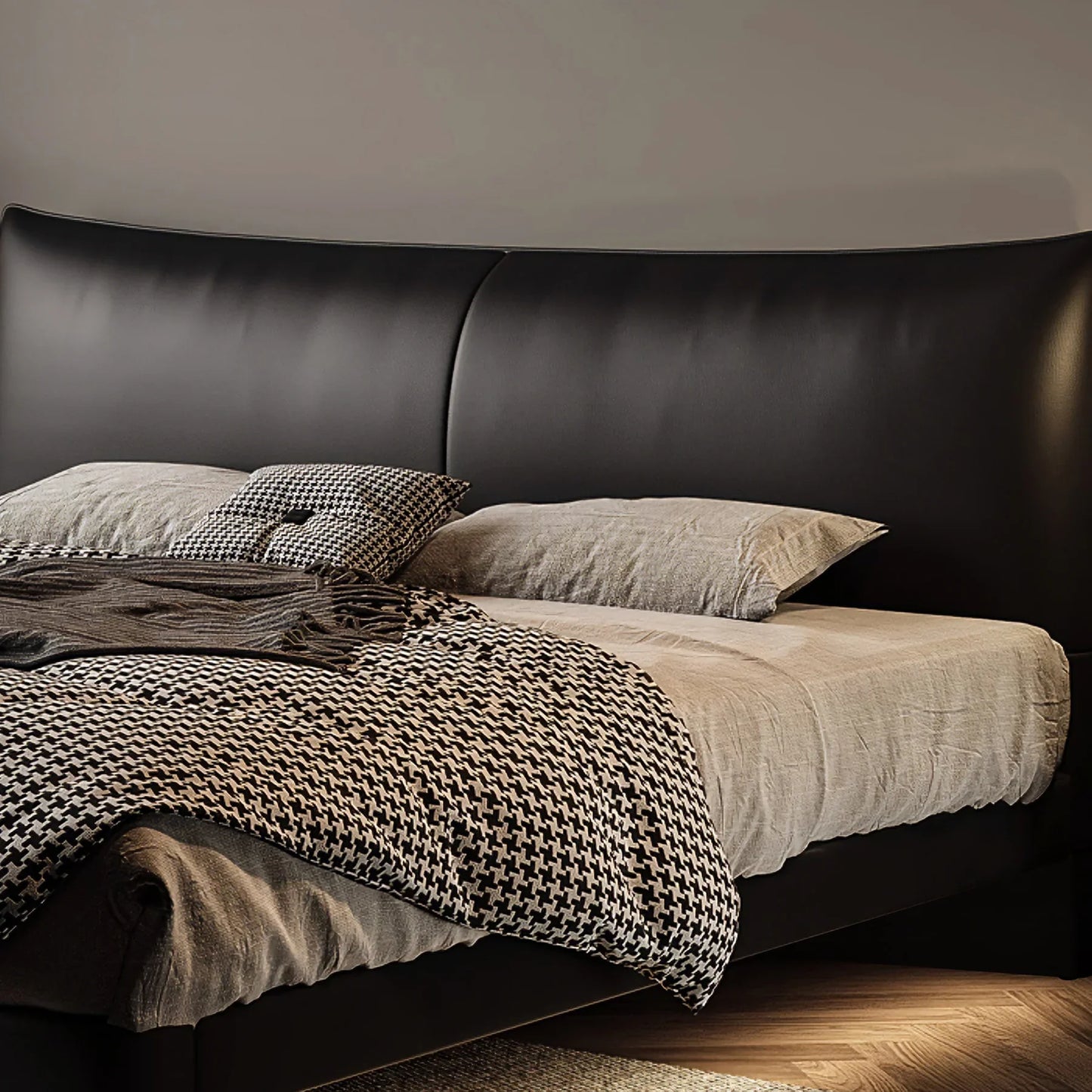 Isamari Leather Floating Bed