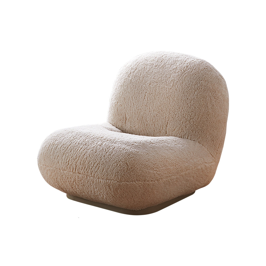 Puff Cream Accent Chair-Beige