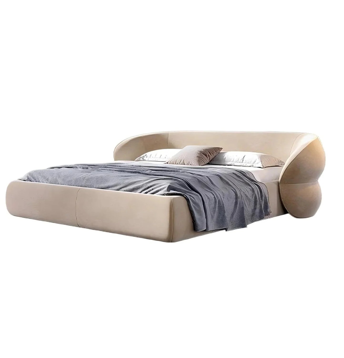 Oat Souffle Velvet Bed